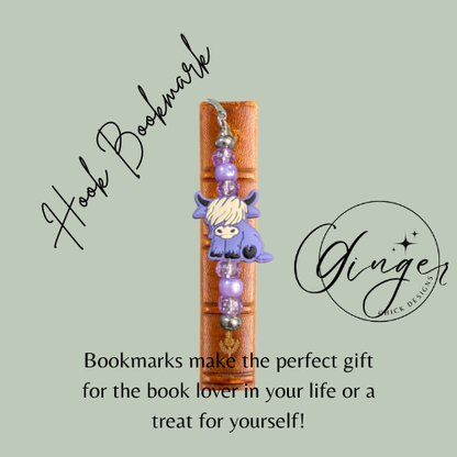 Purple Highland Cow Highland Cow Hook Bookmark