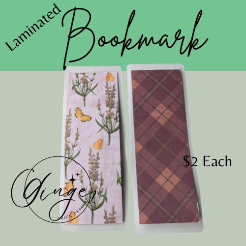 Purple Lavendar Laminated Bookmark