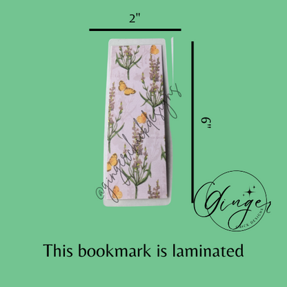 Purple Lavendar Laminated Bookmark