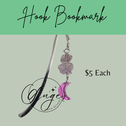 Purple Moon Hook Bookmark