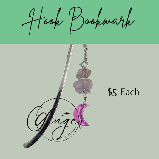 Purple Moon Hook Bookmark