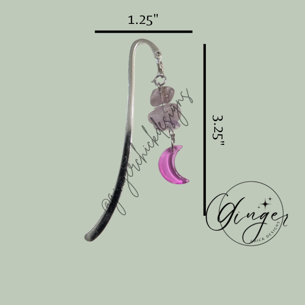 Purple Moon Hook Bookmark