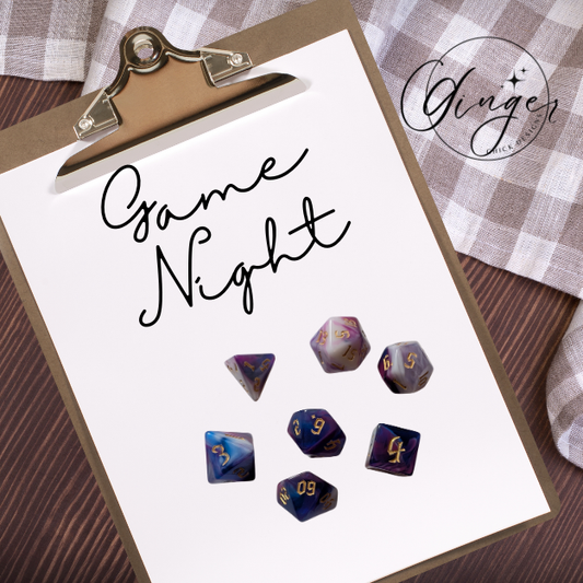 Celestial Veil DND Dice Set