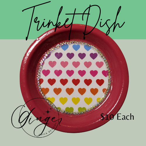 Rainbow Hearts Trinket Dish