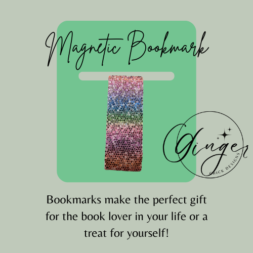 Rainbow Sequin Leather Magnetic Bookmark