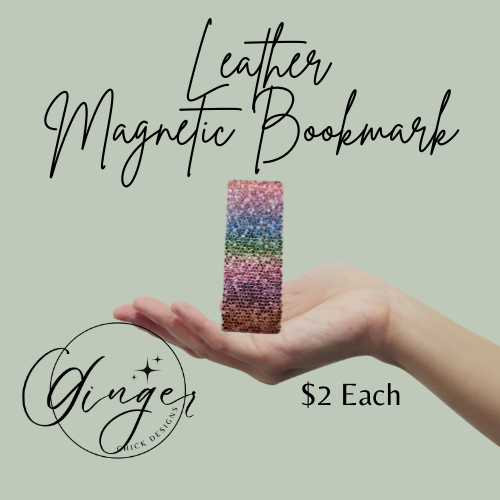 Rainbow Sequin Leather Magnetic Bookmark