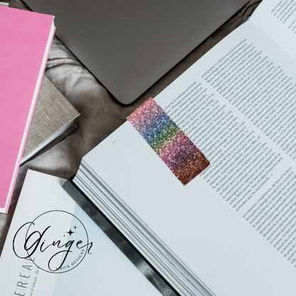 Rainbow Sequin Leather Magnetic Bookmark