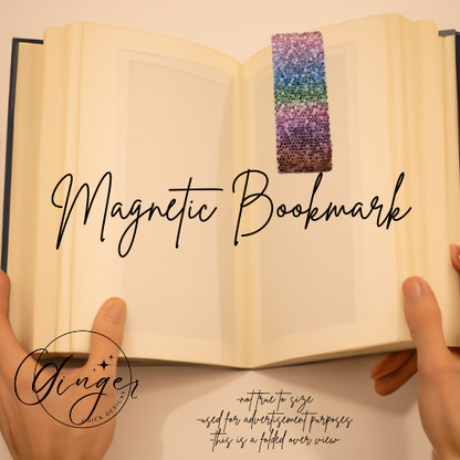 Rainbow Sequin Leather Magnetic Bookmark