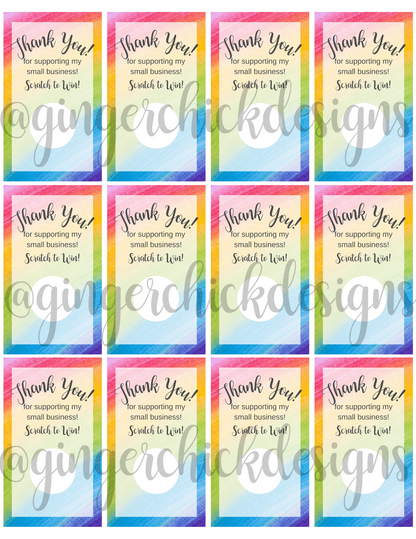Rainbow Digital Scratch-Off Ticket