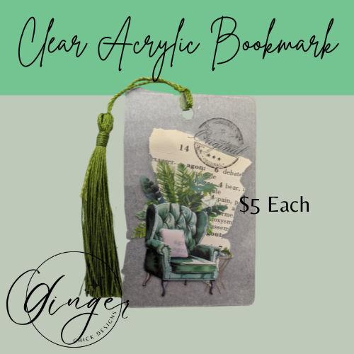 Reading Chair Dictionary Acrylic Bookmark