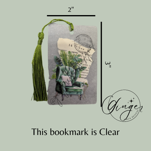 Reading Chair Dictionary Acrylic Bookmark
