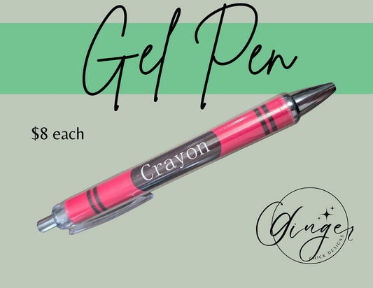 Red Crayon Gel Pen