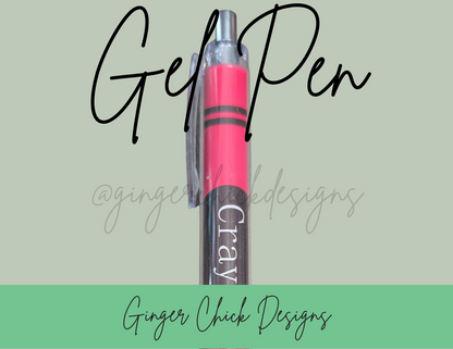 Red Crayon Gel Pen