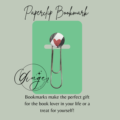 Red Heart 3-Inch Paperclip Bookmark