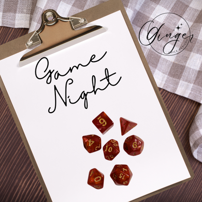 Red Pearl Dice Set