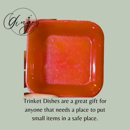 Red Crush Square Trinket Dish