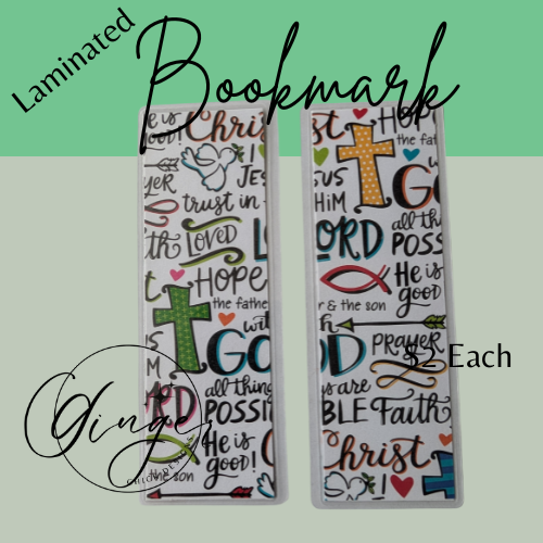 Religious Words Laminated Bookmark