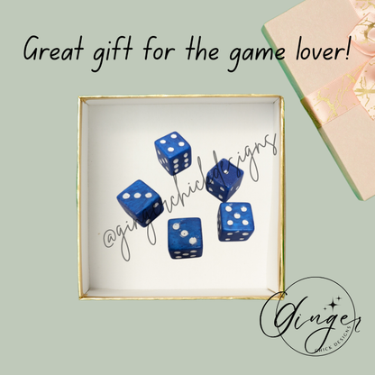 Royal Blue Small D6 Dice Set