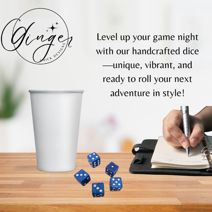 Royal Blue Small D6 Dice Set
