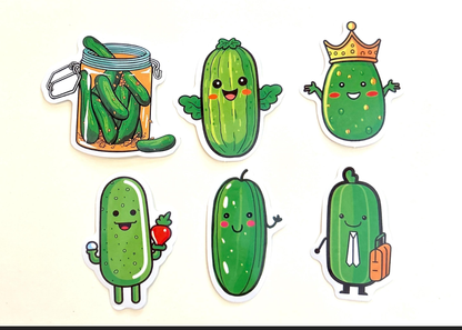 Pickle Stickers – Mystery Set of 6 for $2 🥒✨
