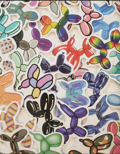 Balloon Dog Stickers – Mystery Pack of 6 for $2 🎈🐶