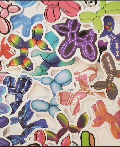 Balloon Dog Stickers – Mystery Pack of 6 for $2 🎈🐶