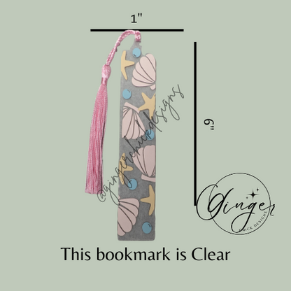 Sea Shells Acrylic Bookmarks