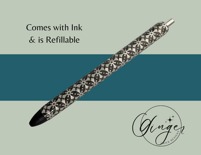 Silver Flowers Joy Gel Pen