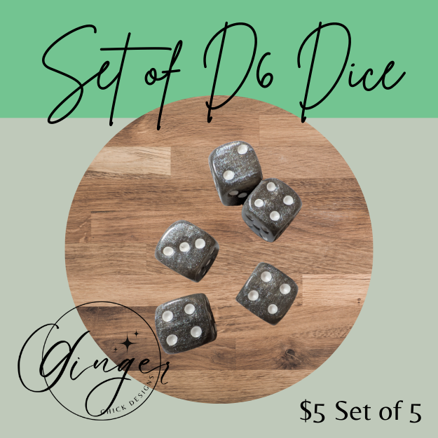 Silver Small Dice Set