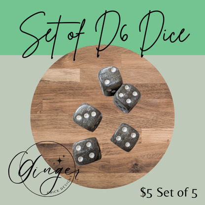 Silver Small Dice Set