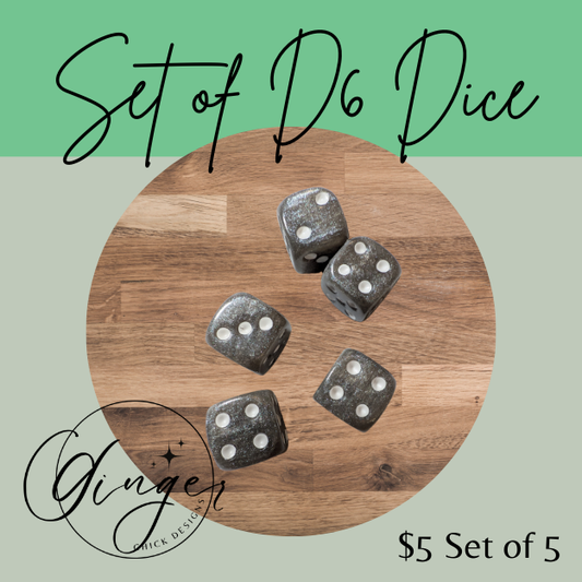 Silver Small Dice Set