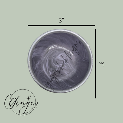 Silver Swirl Paint Pour Trinket Dish