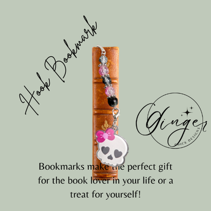 Skull with Pink Bow Hook Bookmark-Limited Edition