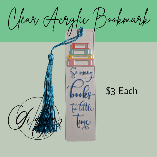 So Many Books Acrylic Bookmarks