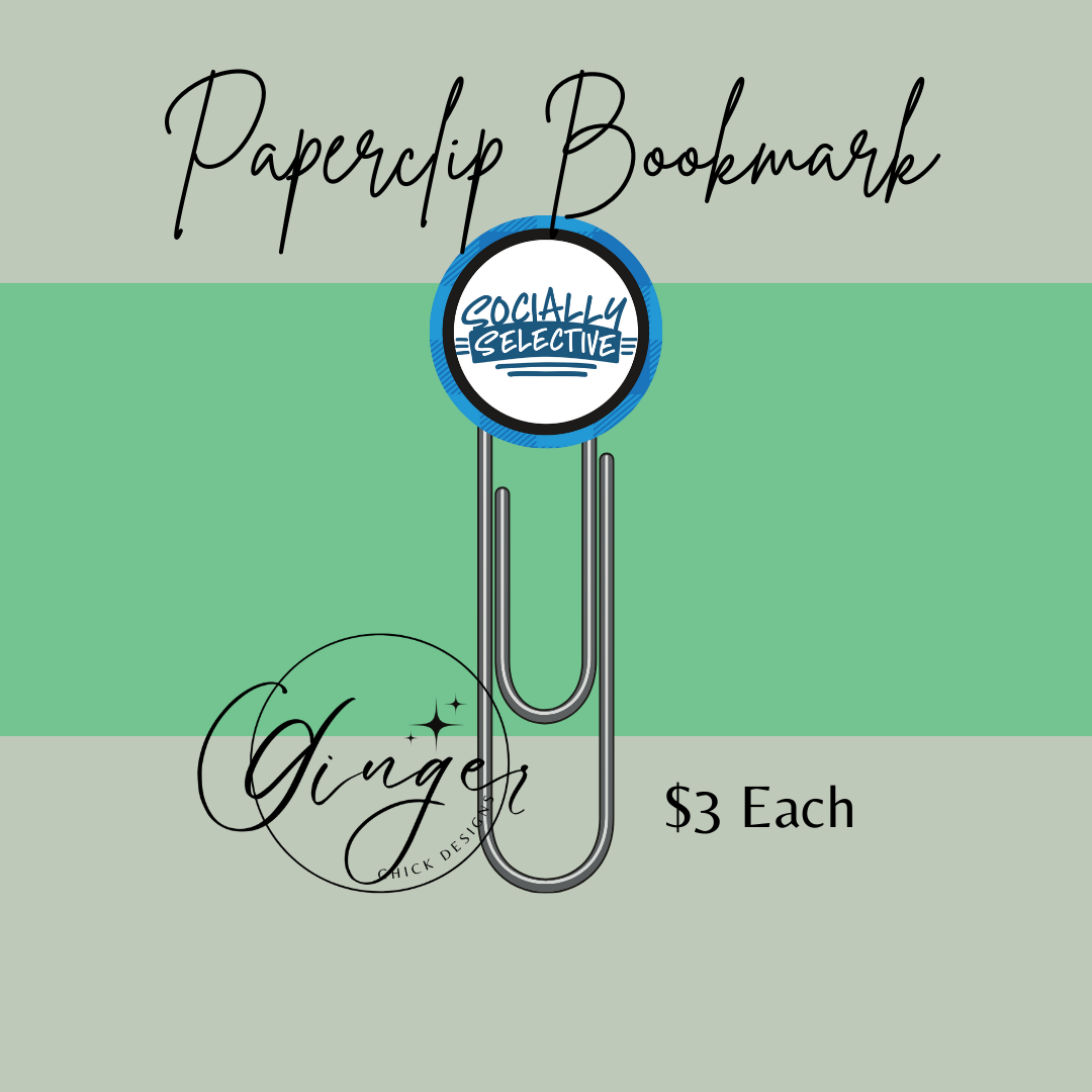 Socially Selective 3-Inch Paperclip Bookmark