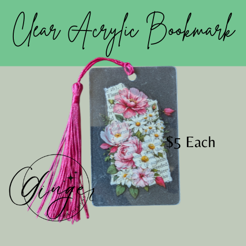 Spring Bouquet Dictionary Acrylic Bookmark