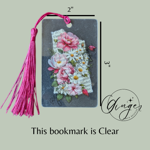 Spring Bouquet Dictionary Acrylic Bookmark