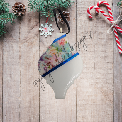 Spring Flowers Ceramic Tile Ornament