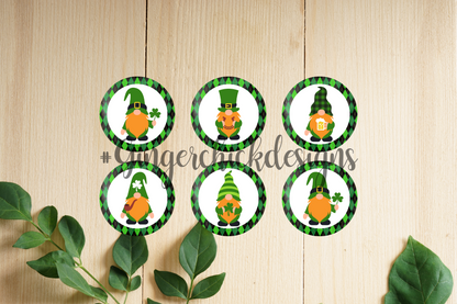 St. Patty's Day Gnome Bottle Cap Images