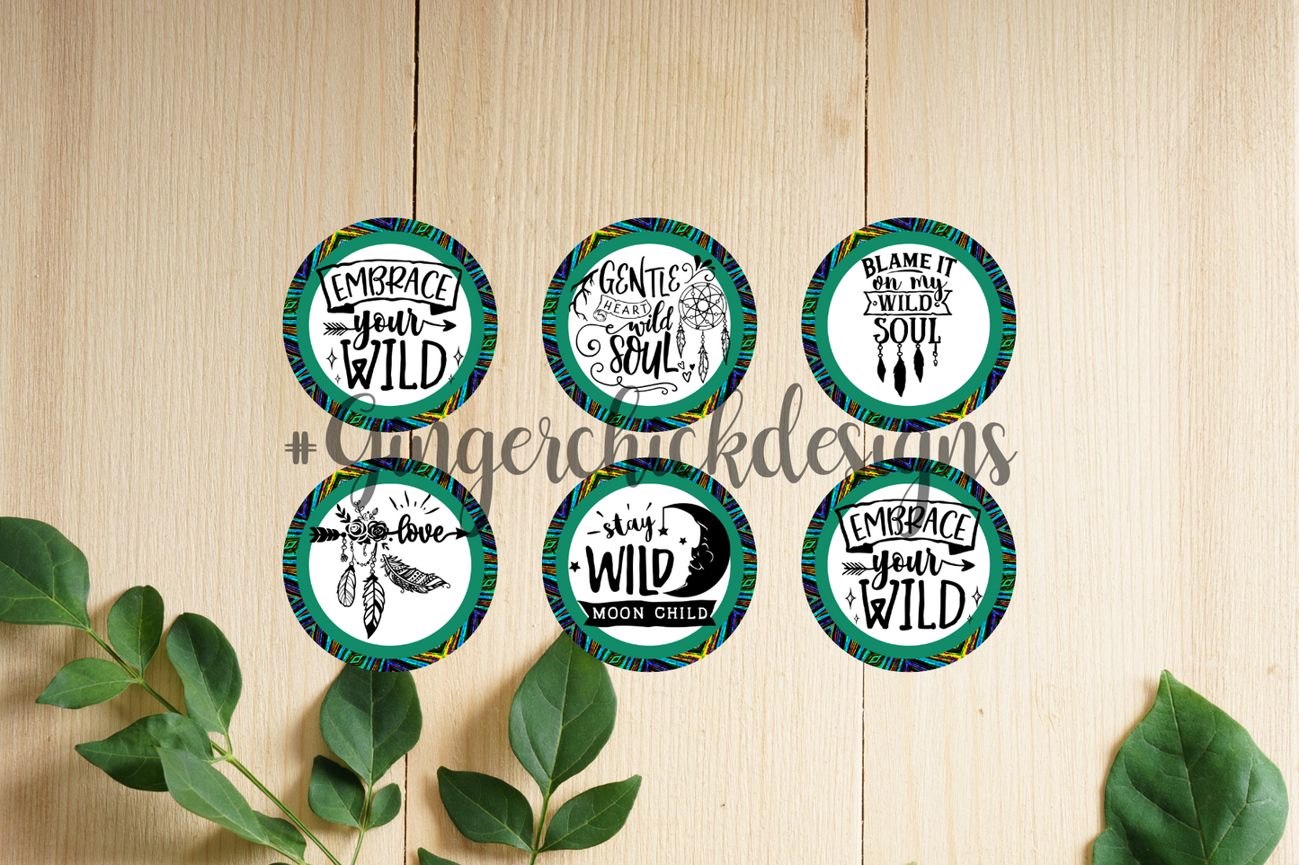 Embrace your Wild Bottle Cap Images