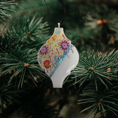 Star Burst Ceramic Tile Ornament