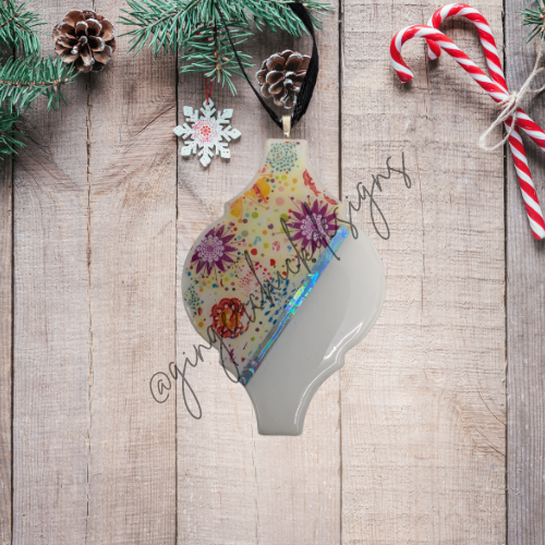 Star Burst Ceramic Tile Ornament