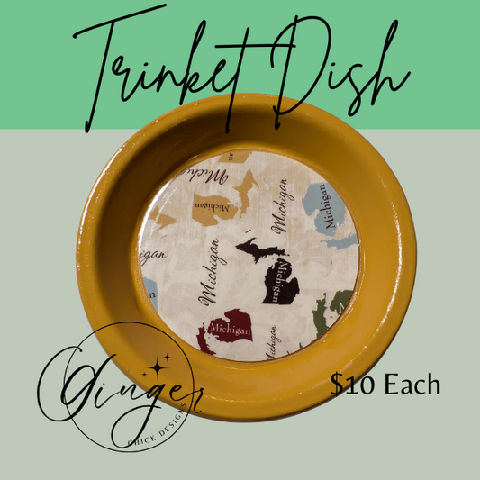 State of Michigan Trinket Dish