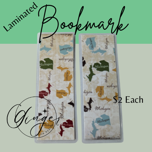 State of Michigan Laminated Bookmark