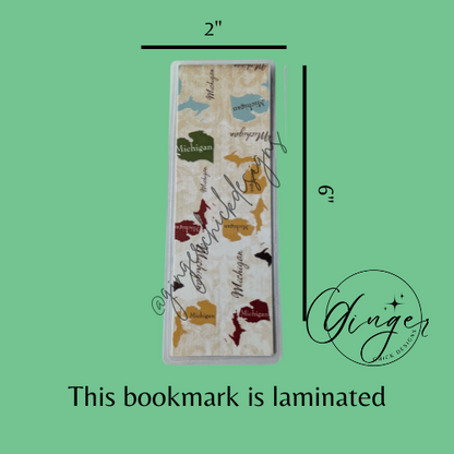 State of Michigan Laminated Bookmark
