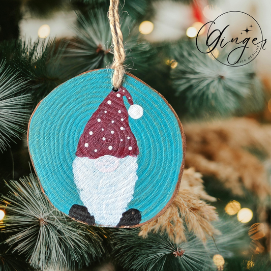 Steve the Gnome Wooden Ornament