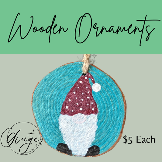 Steve the Gnome Wooden Ornament