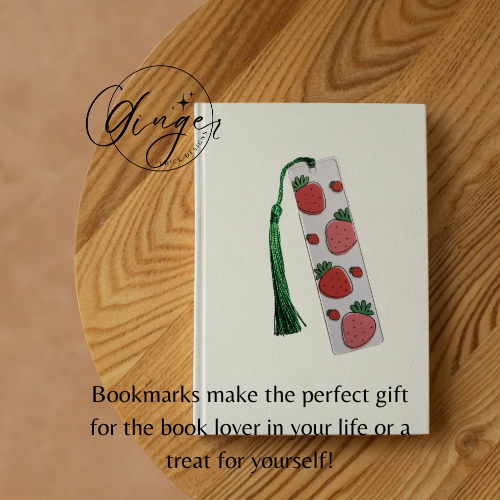 Strawberries Acrylic Bookmarks