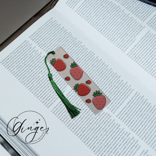 Strawberries Acrylic Bookmarks