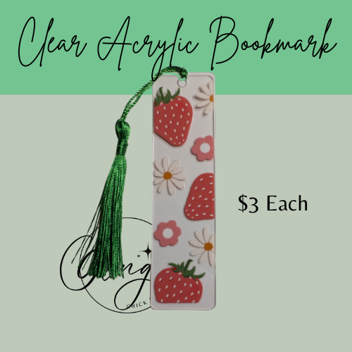 Strawberries Acrylic Bookmarks